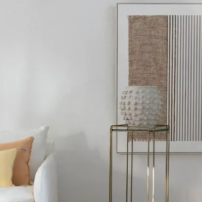 Paintings - ORGANICA painting collage and white and beige oil painting 80x120 - BLANC D'IVOIRE