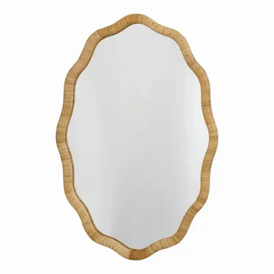 Miroirs - Miroir LOLA rotin naturel 60x4x90 - BLANC D'IVOIRE