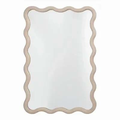 Miroirs - Miroir LUMIA pin blanchi 65x5x100 - BLANC D'IVOIRE