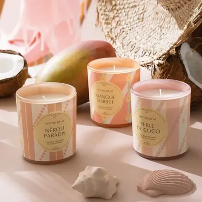 Candles - Bain de Soleil scented candle 160 g - Mango Sorbet - MATHILDE M.