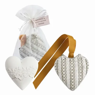 Home fragrances - Openwork metal heart box with scented decoration - Orange blossom - MATHILDE M.