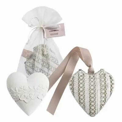 Home fragrances - Heart box in openwork metal with scented decoration - Linen Voile - MATHILDE M.