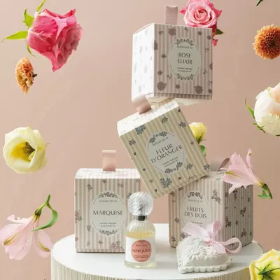 Coffrets et boîtes - Coffret Les Intemporelles en Fleurs parfum d'ambiance et décor - Fleur d'Oranger - MATHILDE M.