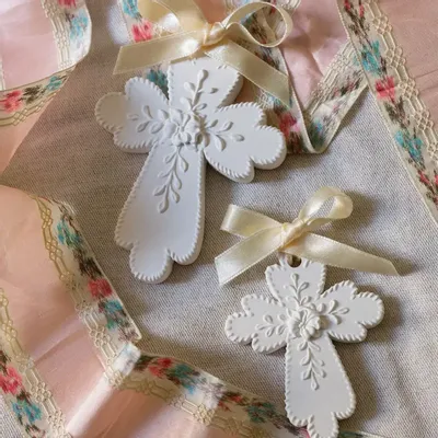 Parfums d'intérieur - Décor parfumé Croix grand modèle - Fleur d'Oranger - MATHILDE M.