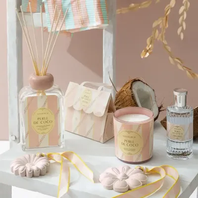 Scent diffusers - Bain de Soleil room fragrance diffuser 150 ml - Perle de Coco - MATHILDE M.