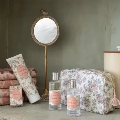 Pochettes - Trousse de toilette rectangulaire Marquise grand modèle en tissu - MATHILDE M.