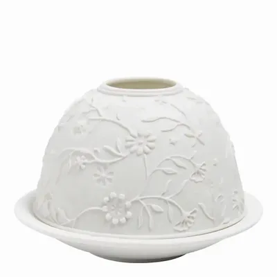 Bougeoirs et photophores  - Lithophanie Marguerite en céramique blanche - MATHILDE M.