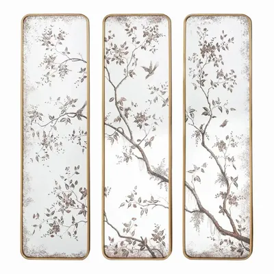 Mirrors - Triptych mirror A spring in Kyoto 107 x 93 cm - MATHILDE M.