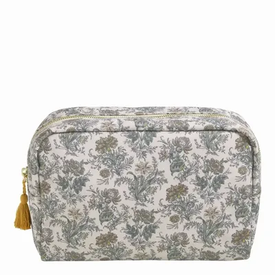 Pochettes - Trousse de toilette rectangulaire Voile de Lin grand modèle en tissu - MATHILDE M.