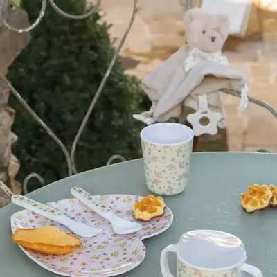 Peluches - Toudoux Ourson avec anneau de dentition beige - MATHILDE M.