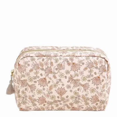 Pochettes - Trousse de toilette rectangulaire Soleil Pastel grand modèle en tissu - MATHILDE M.