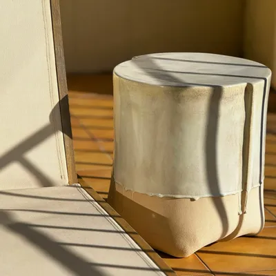 Lawn tables - STONEWARE COFFEE TABLE - MILK COLLECTION - DI VINCENZO POUJOULA