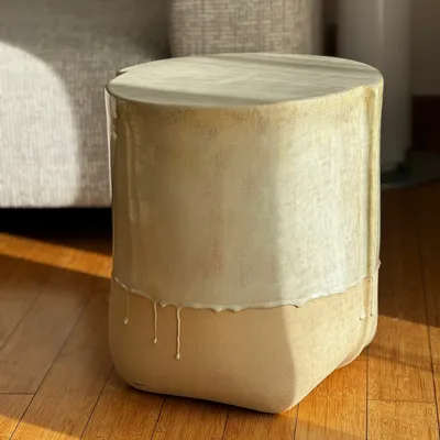 Lawn tables - STONEWARE COFFEE TABLE - MILK COLLECTION - DI VINCENZO POUJOULA