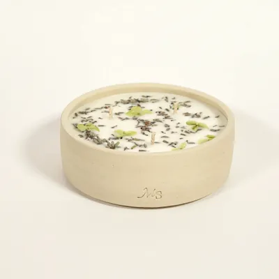 Floral decoration - Stoneware Candle - Cotton Flower (300G) - MAISON SÉJOUR