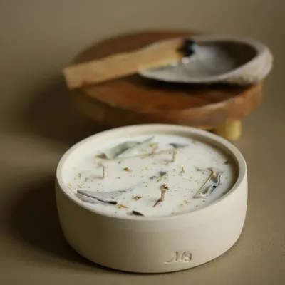 Décorations florales - Bougie grès - Jardin intérieur (300G) - MAISON SÉJOUR