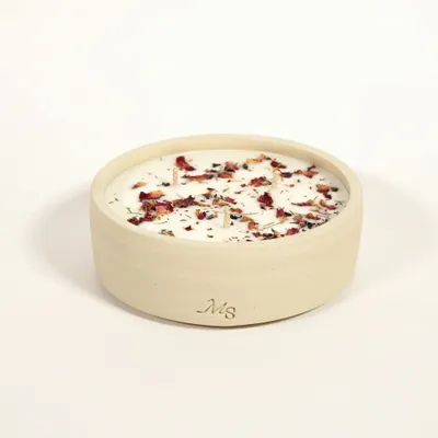 Floral decoration - Sandstone candle - Living room rose (300G) - MAISON SÉJOUR