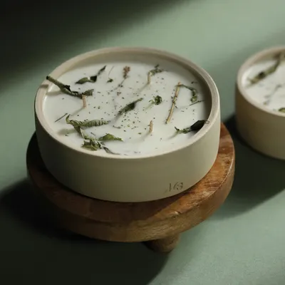 Floral decoration - Stoneware candle - Verbena (300G) - MAISON SÉJOUR