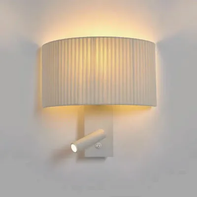 Wall lamps - CORBA wall lamp with reader white - LUXCAMBRA