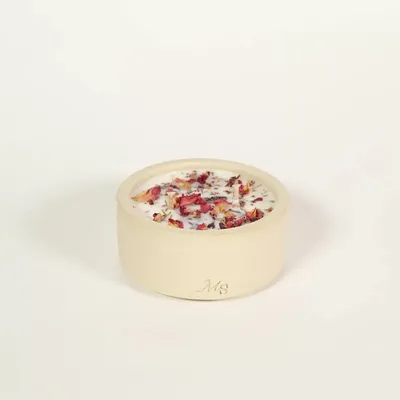 Décorations florales - Bougie grès - Rose du séjour (200G) - MAISON SÉJOUR