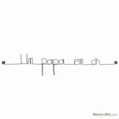 Autres décorations murales - Cadeau Fête des Pères " Un papa en or " - Décoration Murale - BIJOUX DE MUR