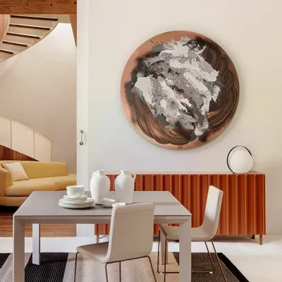 Services - 'Harry Circular' - Œuvre Originale - 150 cm - PERSPECTIVA 10