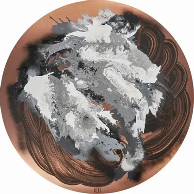 Panels - 'Harry Circular' - Original Painting - 150 cm. - PERSPECTIVA 10