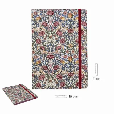 Stationery - W.Morris Notebook - Pink - JAVIER SA