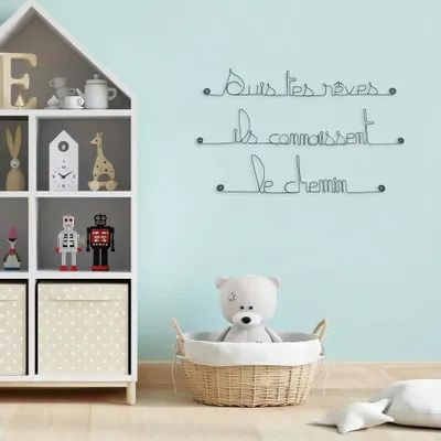 Other wall decoration - Wall Decor " Follow your dreams they know the way " - BIJOUX DE MUR