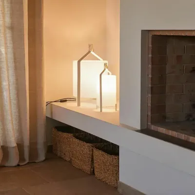 Table lamps - FANAL white table lamp 48cm - LUXCAMBRA