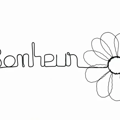 Other wall decoration - Wire wall decoration - Daisy flower - Happiness - BIJOUX DE MUR