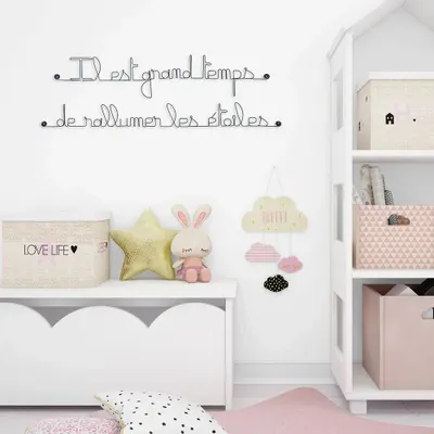 Other wall decoration - Wall Decor - Quote - " It's high time to relight the stars " - BIJOUX DE MUR