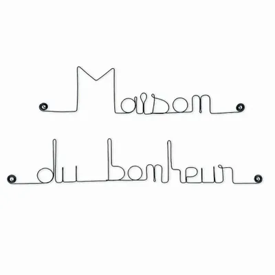 Autres décorations murales - Décoration Murale en Fil de Fer "Maison du bonheur" - Bijoux de Mur - BIJOUX DE MUR