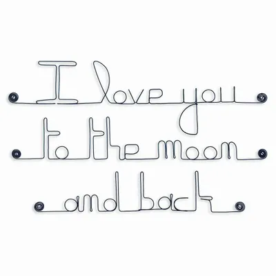 Decorative objects - Wall Decor - " I love you to the moon and back ” - Love Quote - BIJOUX DE MUR