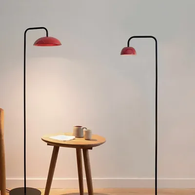 Lampadaires - ABSIDIOLA lampadaire à bras plato avec abat-jour en céramique - LUXCAMBRA