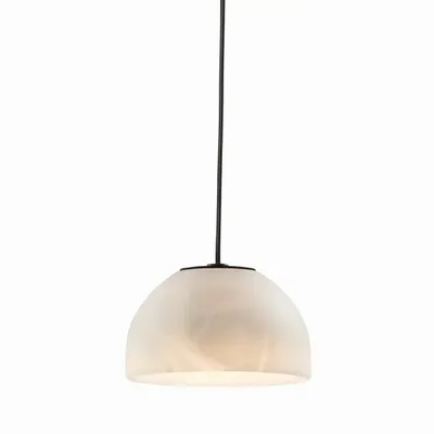 Hanging lights - ABSIDIOLA mini hanging lamp with alabaster or ceramic shade - LUXCAMBRA