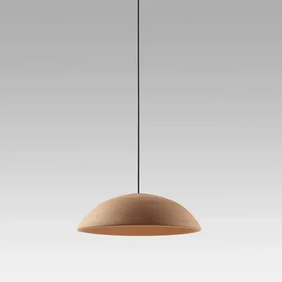 Hanging lights - ABSIDIOLA plato hanging lamp with ceramic lampshade - LUXCAMBRA