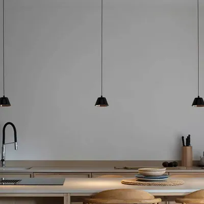 Hanging lights - ABSIDIOLA conica hanging lamp with ceramic shade - LUXCAMBRA