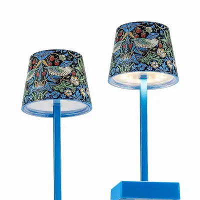 Table lamps - Table lamp, W.Morris - Strawberry Thief, rechargeable LED - JAVIER SA