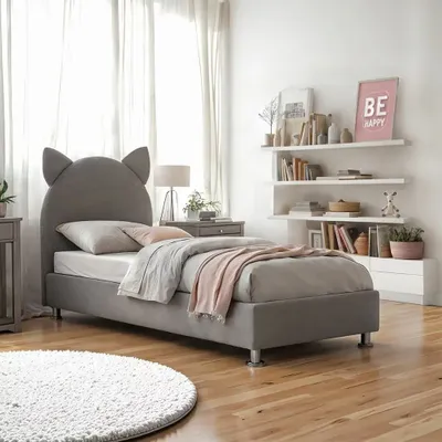 Chambres d'enfants - Little Kitty Upholstered Bed - BLUE BEAR