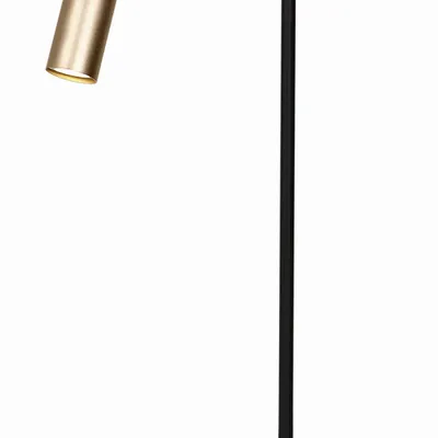 Table lamps - KEA table lamp in black with gold reading light - LUXCAMBRA