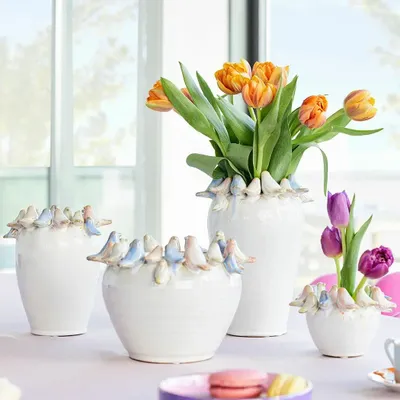Vases - Vase avec oiseaux - WERNER VOSS
