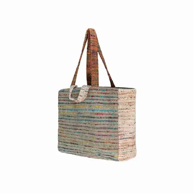Sacs et cabas - Sac cabas tricolore TRESOR 48x38x14 cm - BED AND PHILOSOPHY