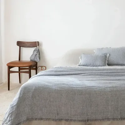 Fabric cushions - GADGET double linen gauze cushion cover 25x40 cm - BED AND PHILOSOPHY