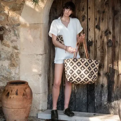 Sacs et cabas - Sac à main à motif raphia  FLAGSHIP 60x42 cm - BED AND PHILOSOPHY