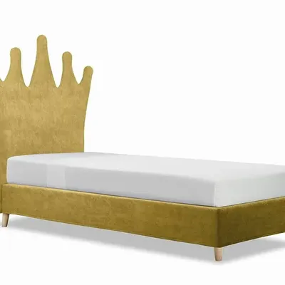 Chambres d'enfants - Princess Crown Upholstered Bed - BLUE BEAR
