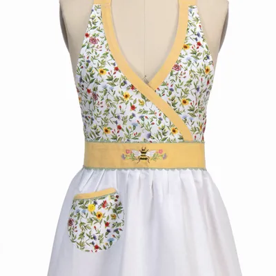 Tabliers de cuisine - tablier bee floral - KARENA INTERNATIONAL