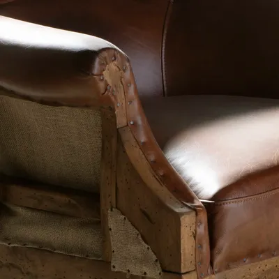 Fauteuils - Fauteuil en cuir brun cognac - ANGEL CERDÁ