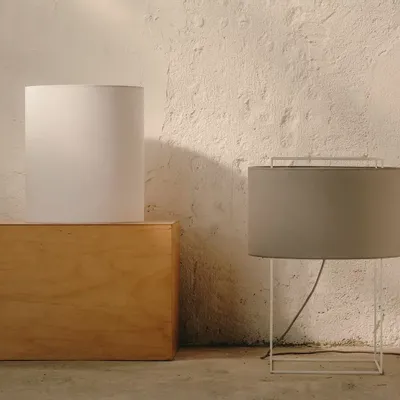 Table lamps - LEWIT table lamp in size L with cotonet shade - LUXCAMBRA