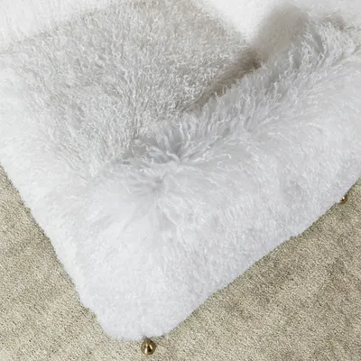 Armchairs - White long pile fabric armchair - ANGEL CERDÁ