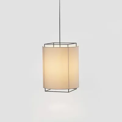 Suspensions - LEWIT suspension de 47cm avec abat-jour en cotonet - LUXCAMBRA